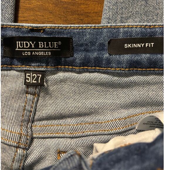 Judy Blue Women’s 5 27 x 28 Jeans Skinny Fit Distressed High Rise Stretch Denim - Picture 4 of 10